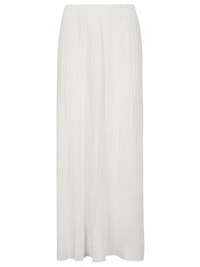 Archiviob Pleated Viscose Skirt In White