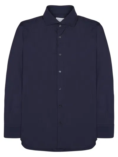 Archivium Be Updated Be Updated Stripe Panel Crewneck Shirt In Blue