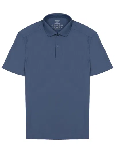 Archivium Be Updated Short Sleeve Polo Shirt In Blue