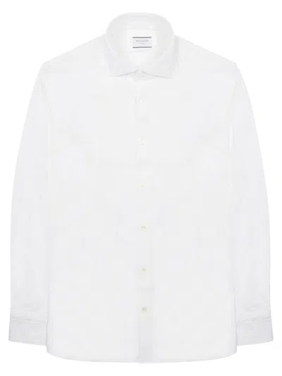 Archivium Be Updated Striped Embroidered Texture T-shirt In White