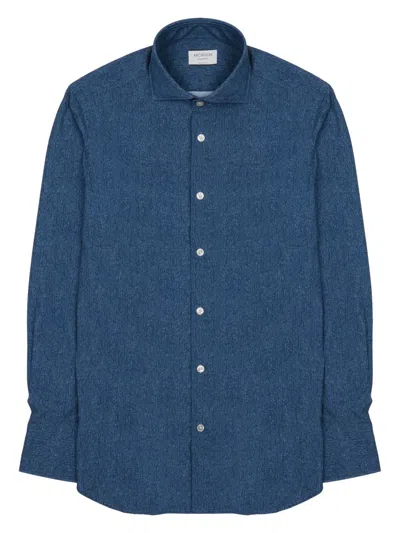 Archivium Be Updated Updated Mini Shirt In Soft Fabric In Blue