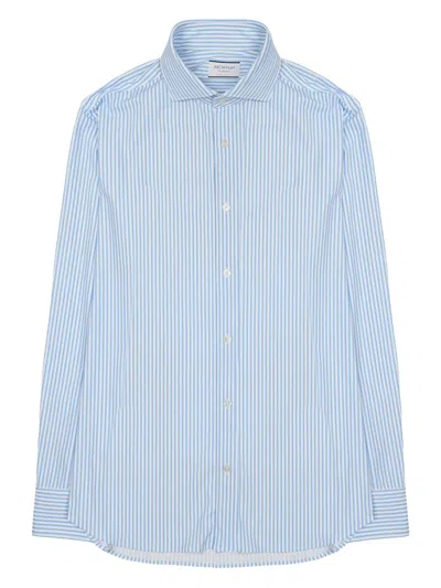 Archivium Be Updated Updated Mini Staple Shirt For Men In Blue