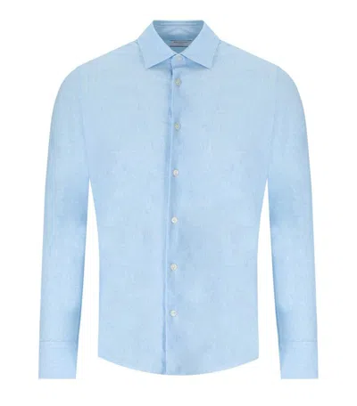 Archivium Light Blue Linen Effect Shirt
