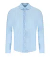 Archivium Light Blue Shirt With Micro-pattern