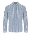 Archivium White Blue Linen Effect Shirt