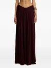 Arcina Ori Alessia Draped Maxi Skirt In Red