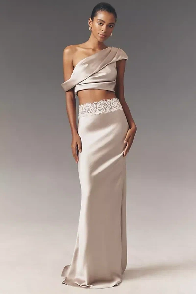 Arcina Ori Anaya Off-shoulder Top In Neutral