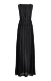 Arcina Ori Audrey Crepe-georgette Maxi Dress In Black