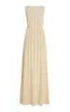 Arcina Ori Audrey Crepe-georgette Maxi Dress In Neutral
