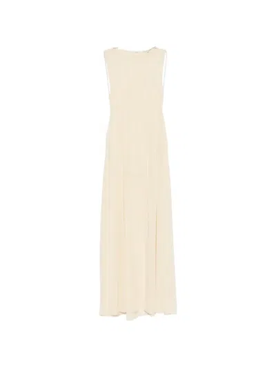 Arcina Ori Audrey Pleated Maxi Dress In Brown