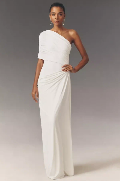 Arcina Ori Chantal One-shoulder Maxi Dress In White