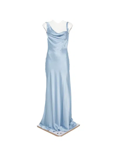 Arcina Ori Darcy Cowl-neck Dress In Blue