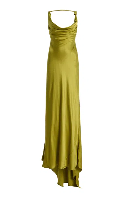 Arcina Ori Exclusive Darcy Satin Maxi Dress In Green