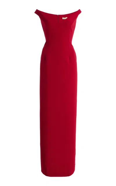 Arcina Ori Exclusive Ellery Crepe Maxi Dress In Red