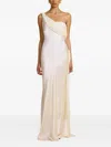 Arcina Ori Helena Asymmetric Gown Dress In White