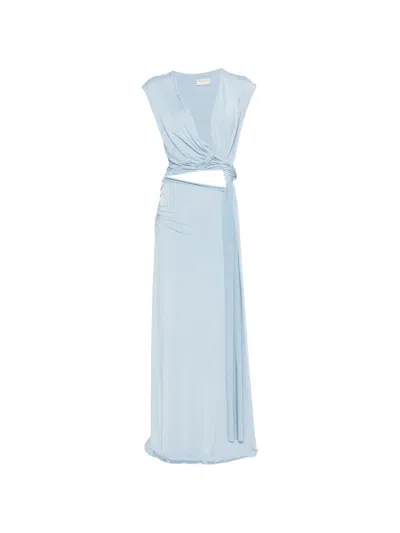 Arcina Ori Jade Wrap-style Dress In Blue