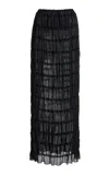 Arcina Ori Juliette Ruched Maxi Skirt In Black
