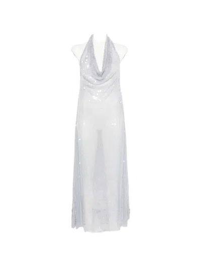 Arcina Ori Luka Sequin-embellished Maxi Dress In Silver