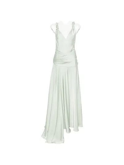Arcina Ori Madalena Ruched-strap Maxi Dress In Green
