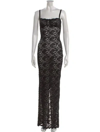 Pre-owned Arcina Ori Nylon Long Dress In Black