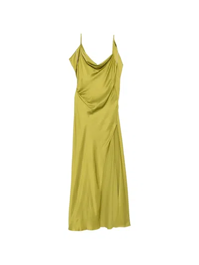 Arcina Ori Odessa Ruffled-back Dress In Green