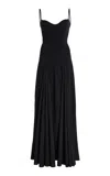Arcina Ori Paloma Georgette Maxi Dress In Black