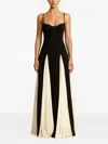Arcina Ori Paloma Strappy Contrast Detail Maxi Dress In Black