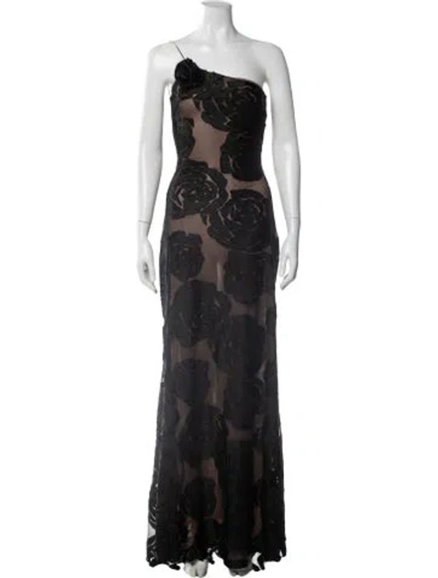 Pre-owned Arcina Ori Patterned Long Dress In Blue