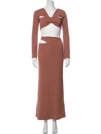 Pre-owned Arcina Ori Skirt Set In Brown