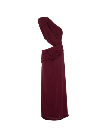 Arcina Ori Sophie Asymmetric Cut-out Maxi Dress In Purple