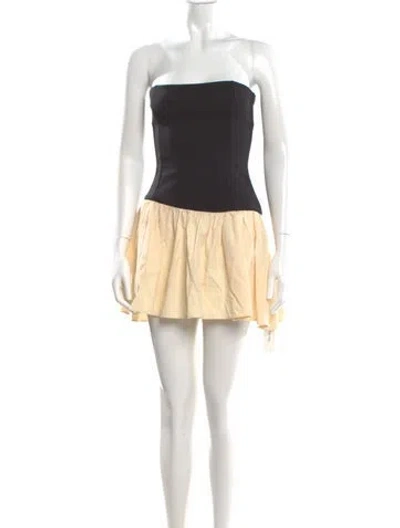 Pre-owned Arcina Ori Strapless Mini Dress In Neutral