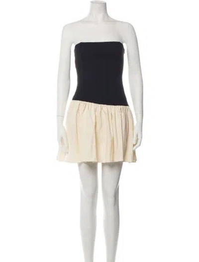 Pre-owned Arcina Ori Strapless Mini Dress In Yellow