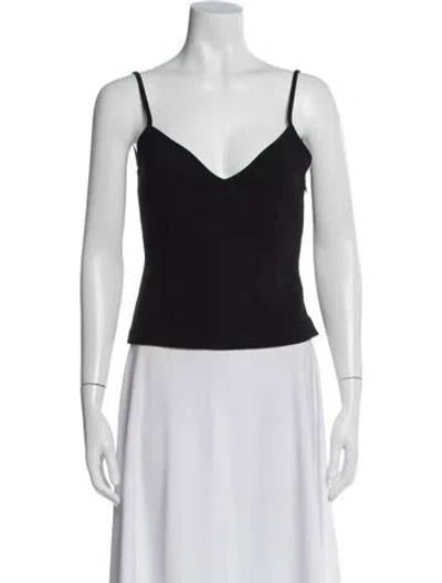 Pre-owned Arcina Ori V-neck Sleeveless Crop Top In White