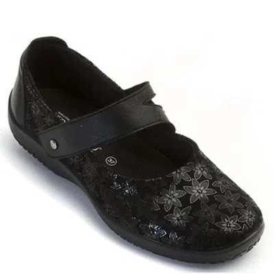 Arcopedico Cosmo Flats Black Floral Comfort Mary Jane Rhs7986