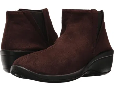 Arcopedico Luana 4284-22 Boots Women 8-8.5 Brown Faux Suede Wedge Bootie Khd2114