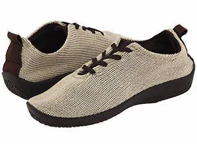 Arcopedico Women's Ls Vegan Knit Lace-up In Beige In Neutral