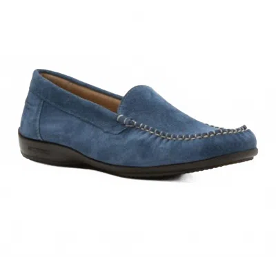 Arcopedico Women's Slip-on Moccasin In Suede Denim In Blue