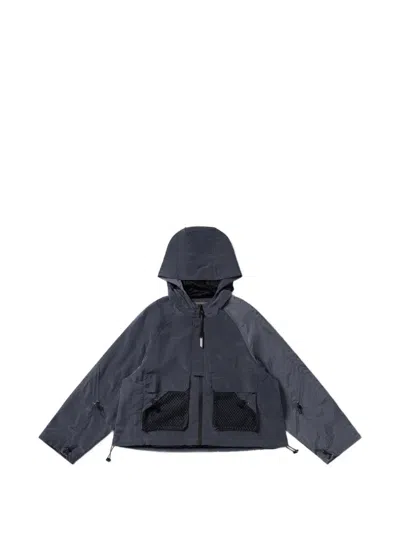 Arcs Block Hooded Jacket In Blue