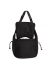 Arcs Flow Drawstring Messenger Bag In Black
