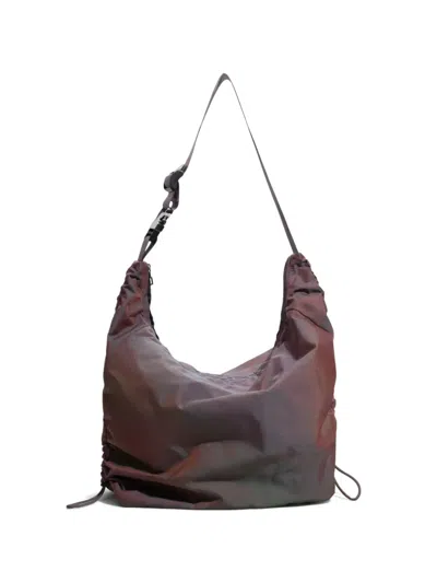 Arcs Hey Ruched-detail Shoulder Bag In Brown