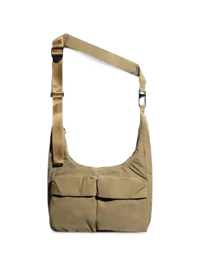 Arcs Third Pocket-detail Messenger Bag In Green