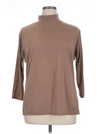 Pre-owned Arc'teryx 3/4 Sleeve Top Brown Turtleneck Tops