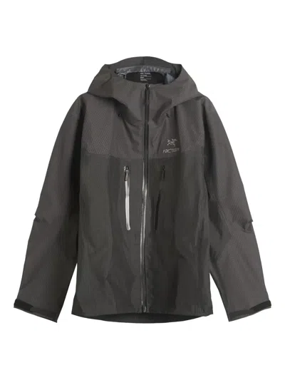 Arc'teryx Alpha Hooded Zip-up Jacket In Gray