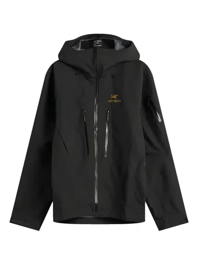 Arc'teryx Alpha Sv Hooded Zip-up Jacket In Black