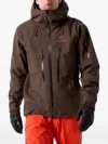 Arc'teryx Alpha Sv Hooded Zip-up Jacket In Brown
