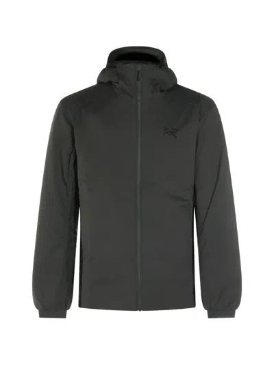 Arc'teryx Atom Logo-embroidered Hooded Jacket In Black
