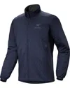 Arc'teryx Atom X000007349 Mens Black Sapphire Full Zip Insulated Jacket Gbo5 In Blue