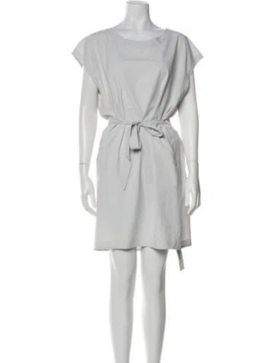 Pre-owned Arc'teryx Bateau Neckline Mini Dress In Gray