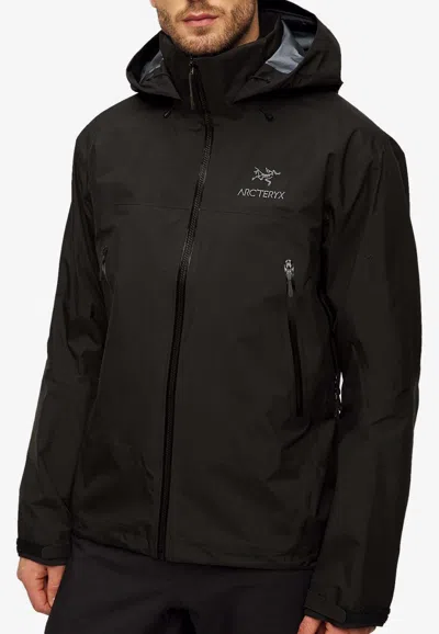 Arc'teryx Beta Ar Hooded Zip-up Jacket In Black