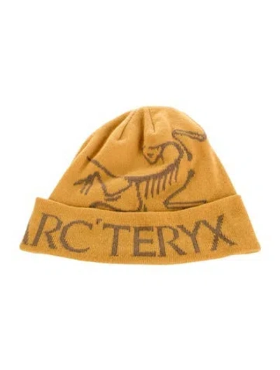 Pre-owned Arc'teryx Bird Word Toque Beanie In Yellow
